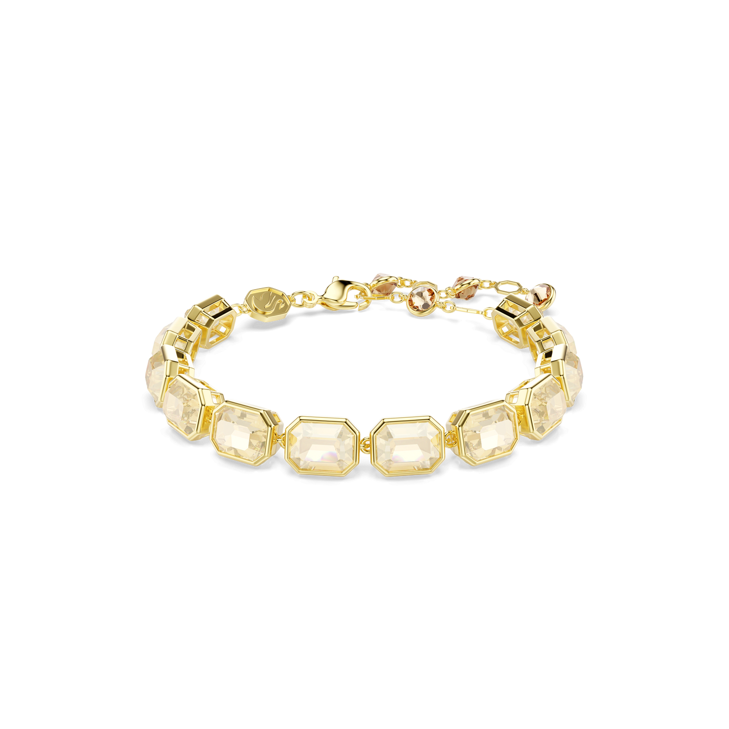 Millenia bracelet, Octagon cut, Caramel, Gold-tone plated 5720912
