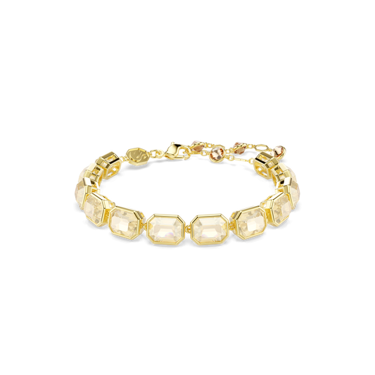 Millenia bracelet, Octagon cut, Caramel, Gold-tone plated 5720912