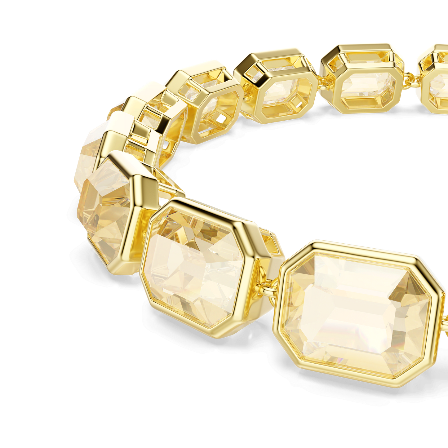 Millenia bracelet, Octagon cut, Caramel, Gold-tone plated 5720912