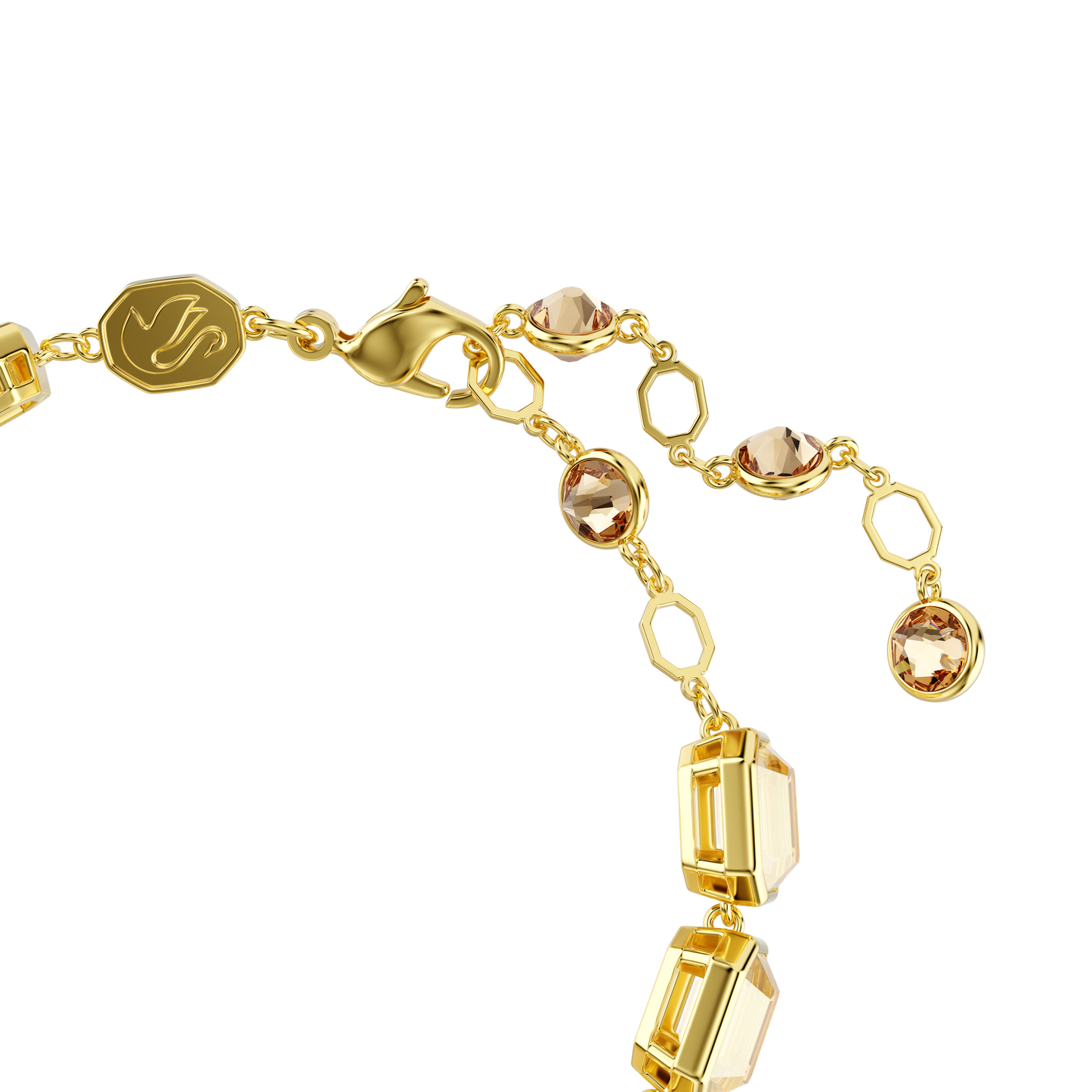 Millenia bracelet, Octagon cut, Caramel, Gold-tone plated 5720912