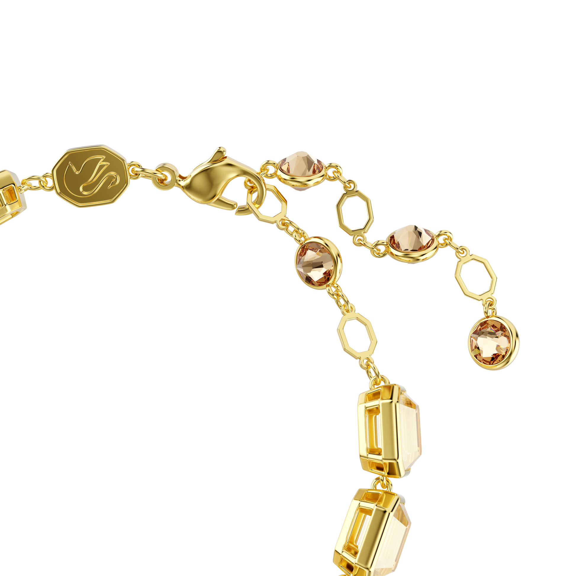 Millenia bracelet, Octagon cut, Caramel, Gold-tone plated 5720912