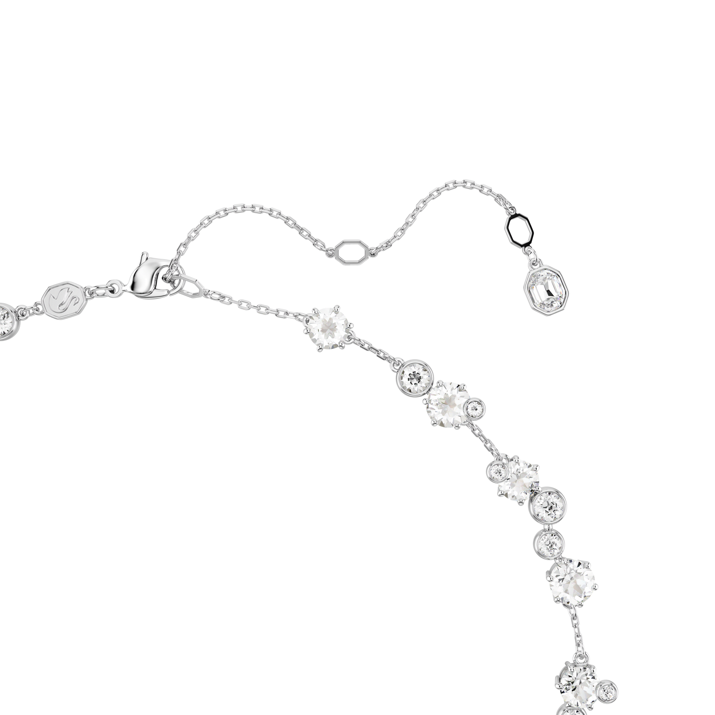 Constella necklace, Round cut, White, Rhodium plated 5722472