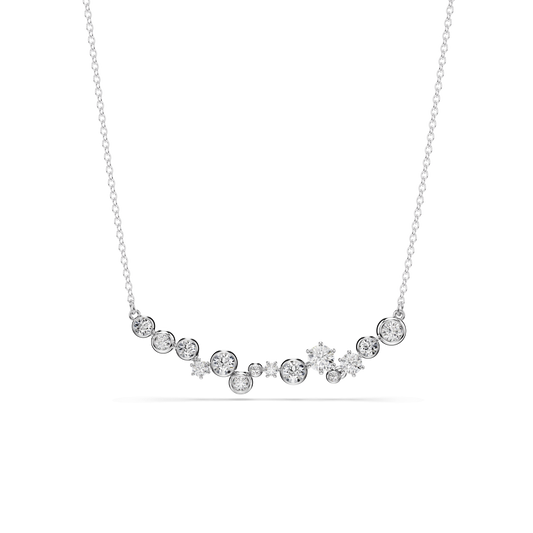 Constella necklace, Mixed cuts, White, Rhodium plated 5722473