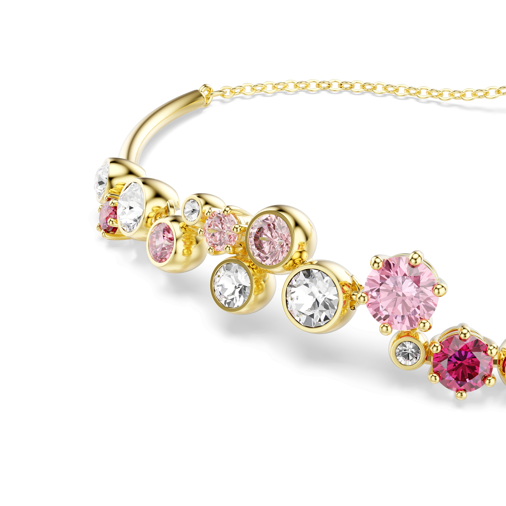 Constella bracelet, Mixed cuts, Multicolored, Gold-tone plated 5722476