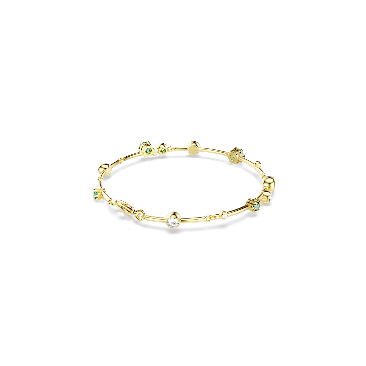 Constella bracelet, Mixed cuts, Green, Gold-tone plated 5722478