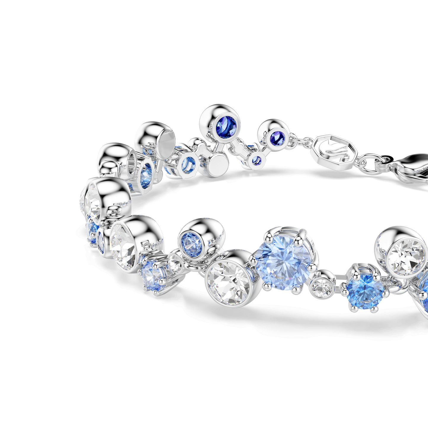 Constella bracelet, Mixed cuts, Blue, Rhodium plated 5722479