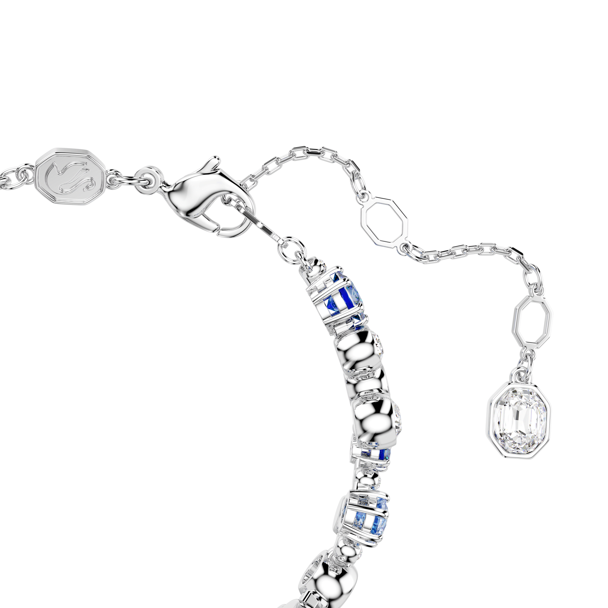 Constella bracelet, Mixed cuts, Blue, Rhodium plated 5722479