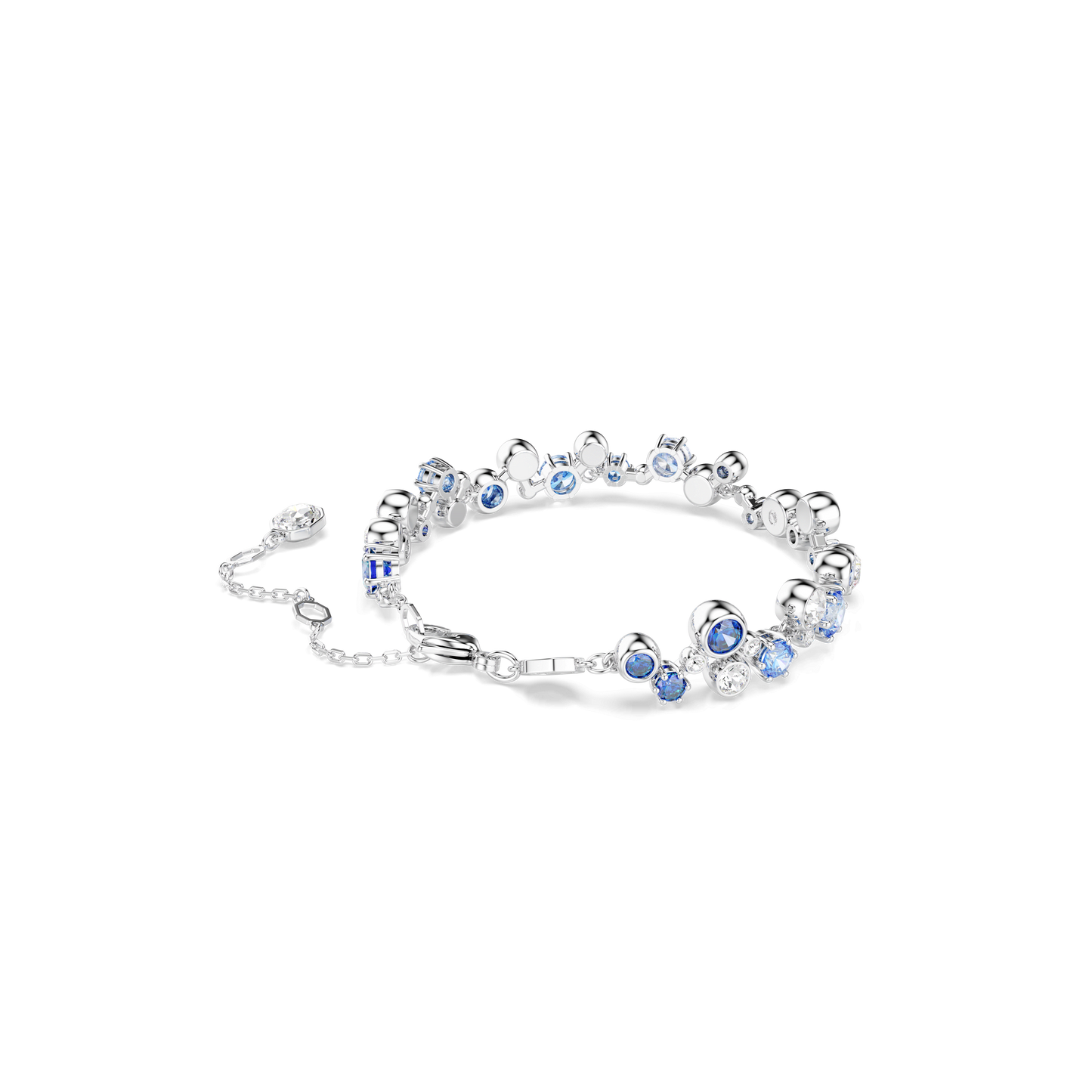 Constella bracelet, Mixed cuts, Blue, Rhodium plated 5722479