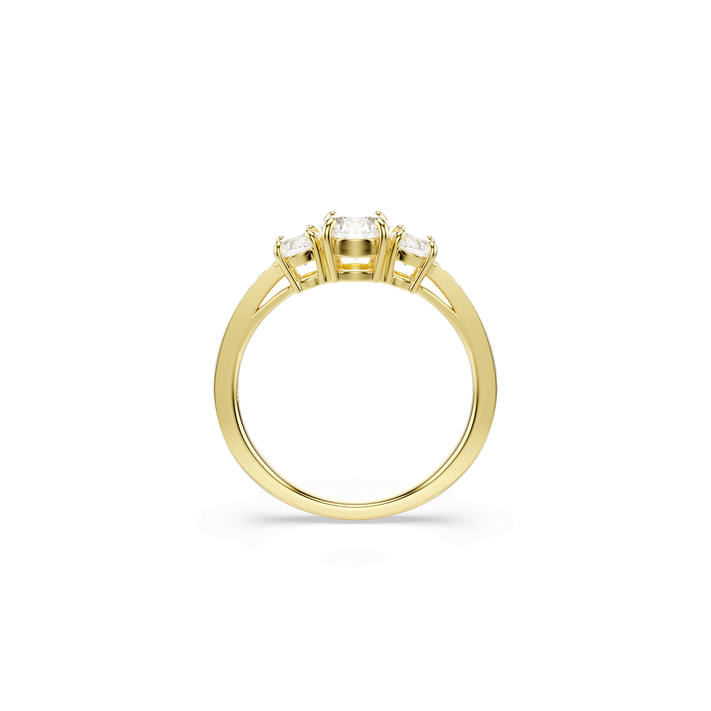 Stilla Attract ring, Round cut, White, Gold-tone plated 5723291