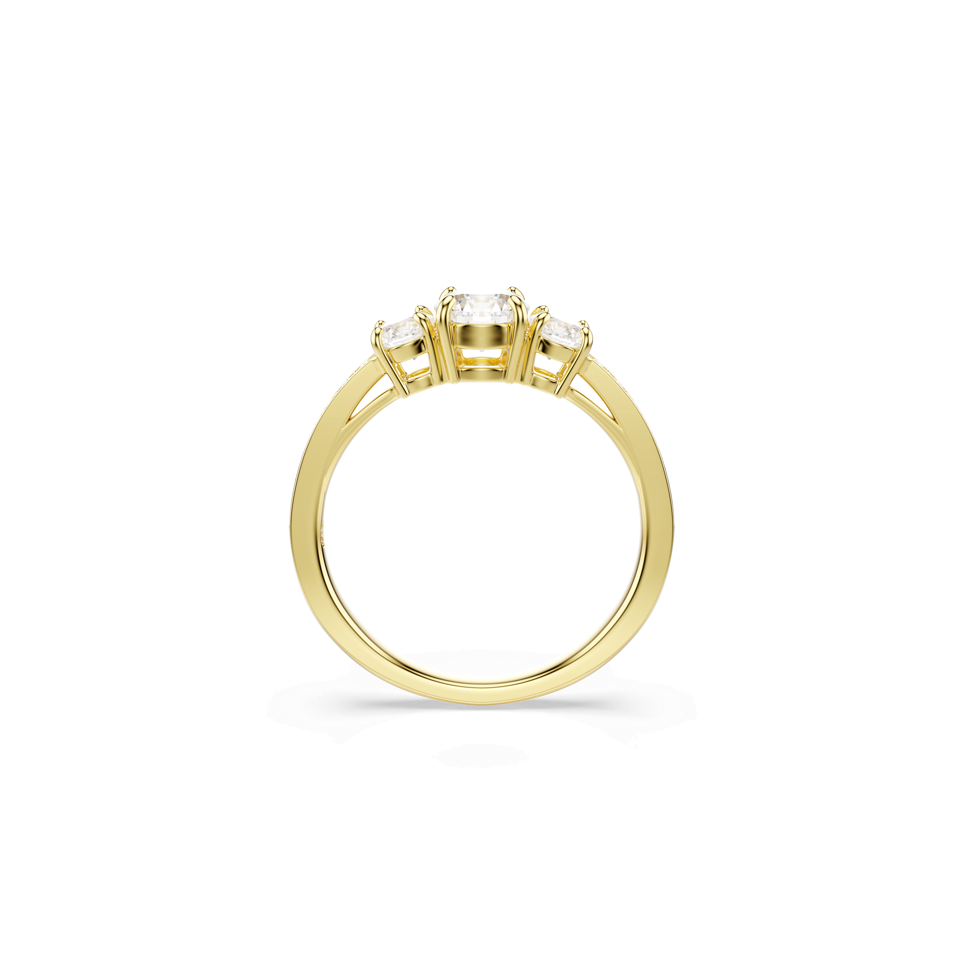 Stilla Attract ring, Round cut, White, Gold-tone plated 5723291