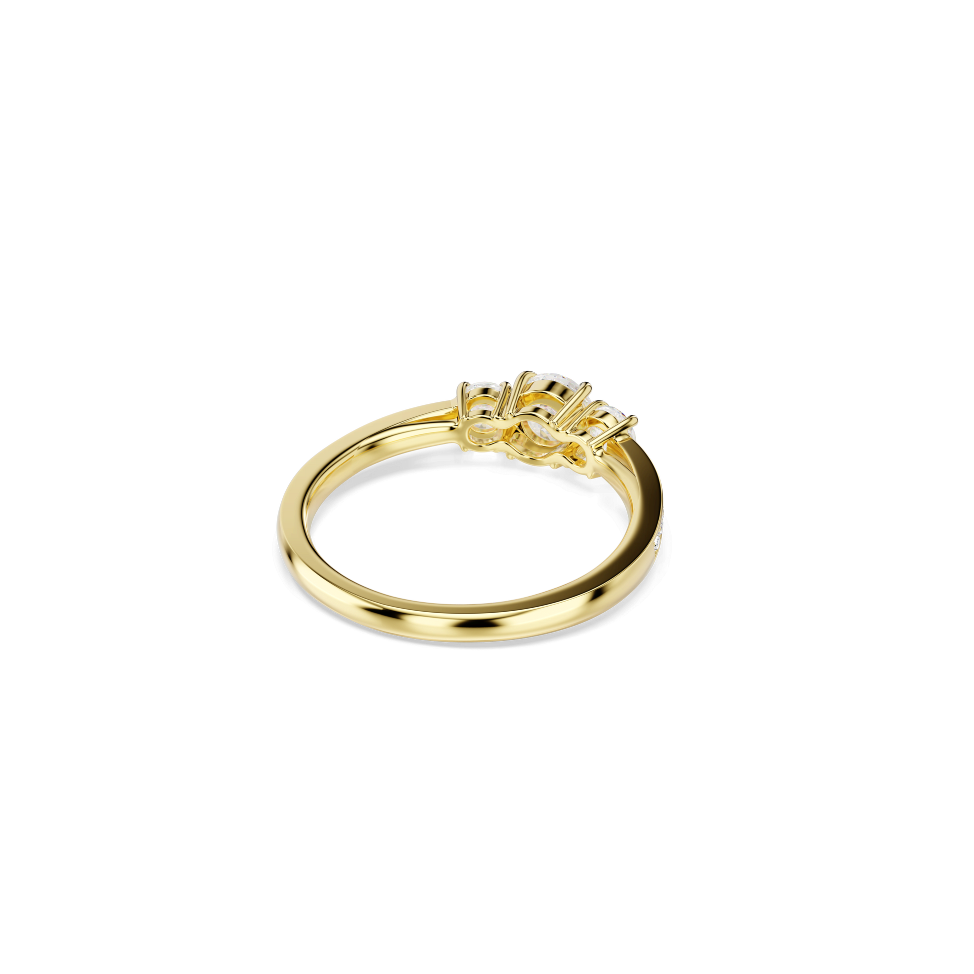 Stilla Attract ring, Round cut, White, Gold-tone plated 5723291