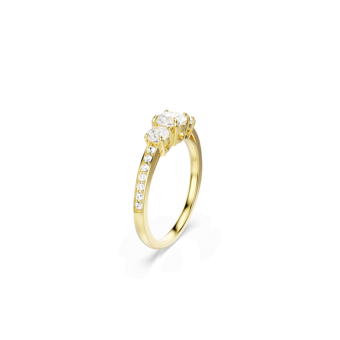 Stilla Attract ring, Round cut, White, Gold-tone plated 5723293