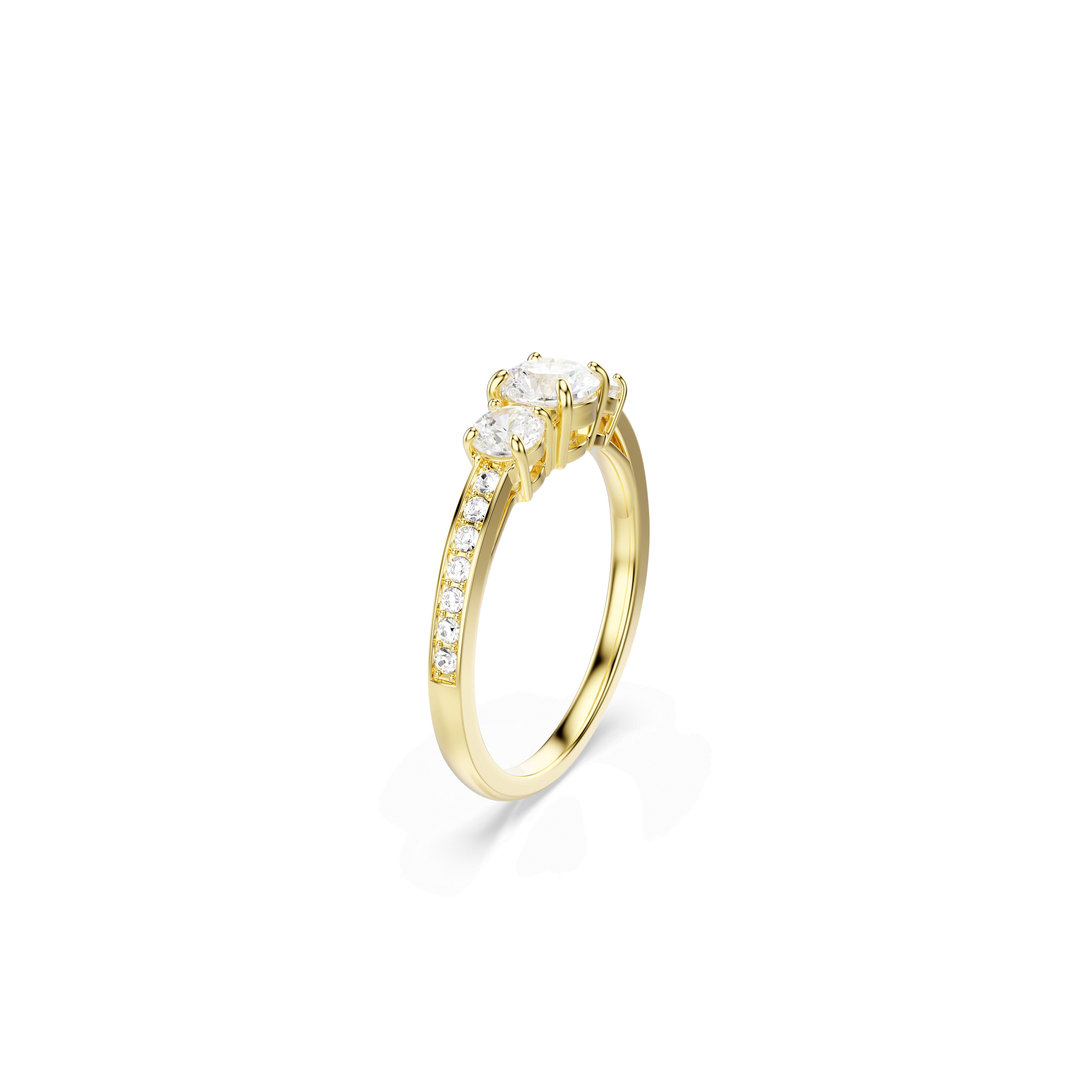 Stilla Attract ring, Round cut, White, Gold-tone plated 5723295