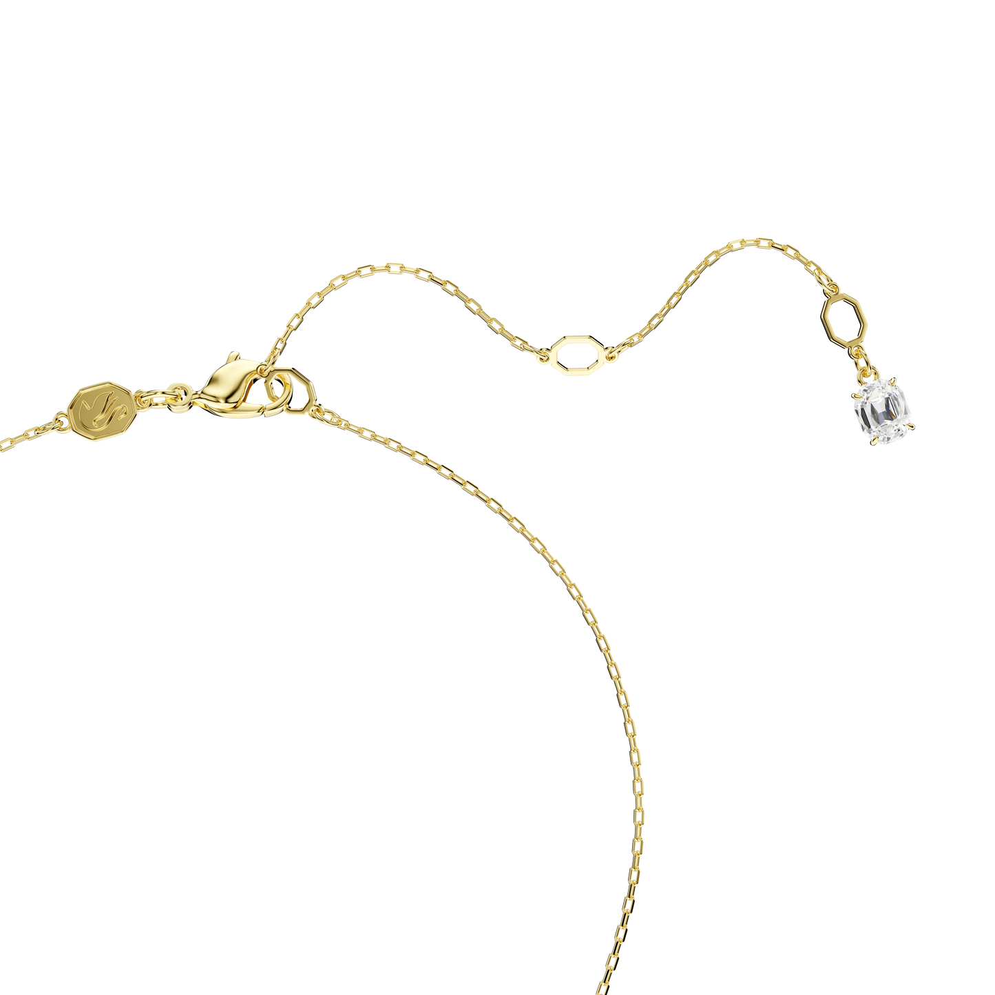 Stilla Attract pendant, Round cut, White, Gold-tone plated 5723298