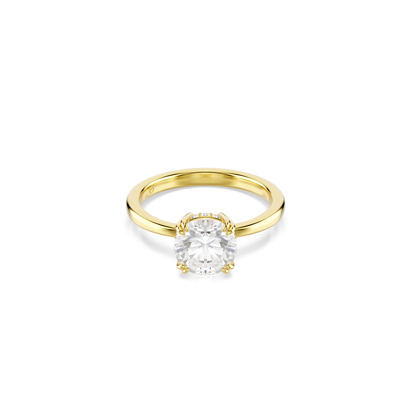 Stilla cocktail ring, Round cut, White, Gold-tone plated 5723330