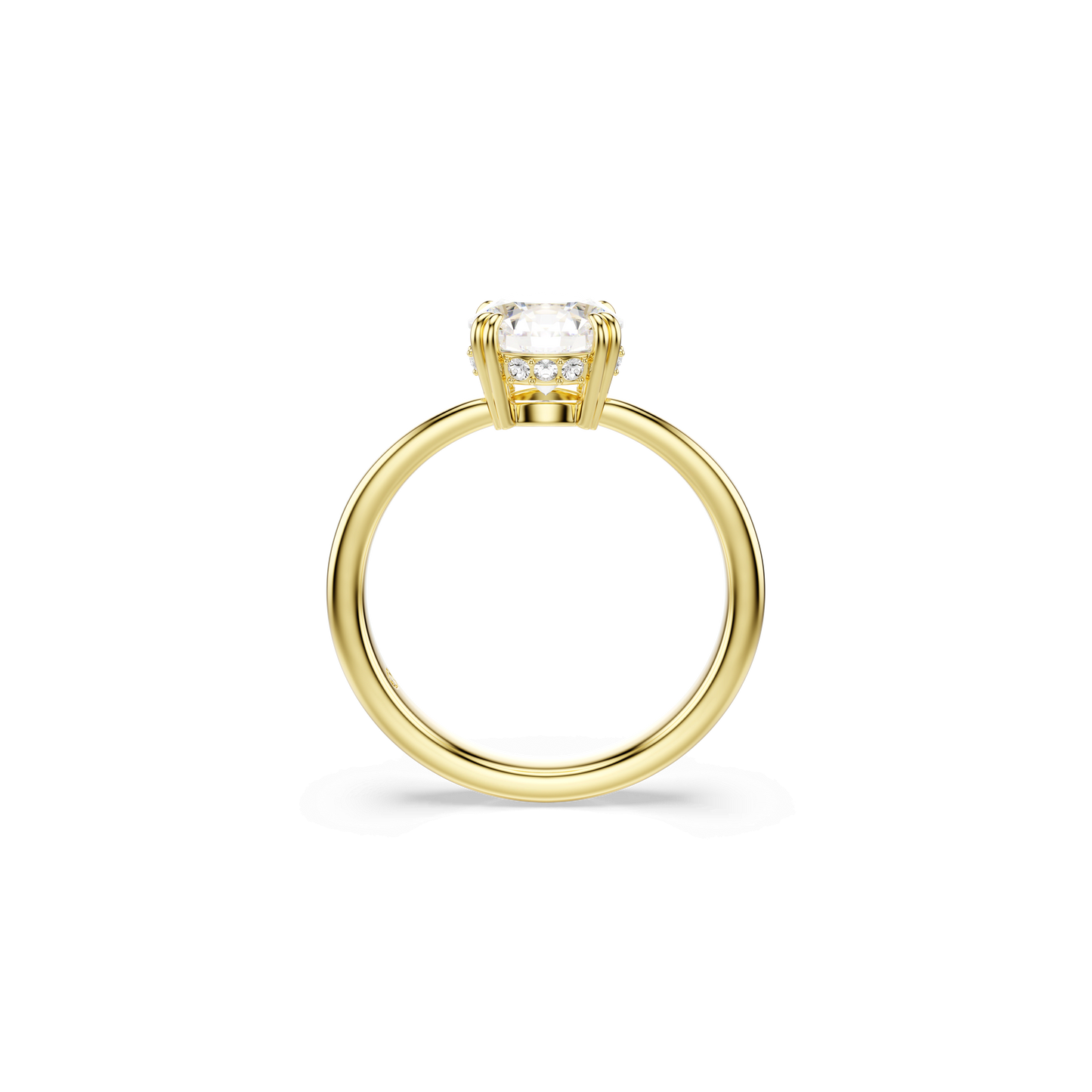 Stilla cocktail ring, Round cut, White, Gold-tone plated 5723332
