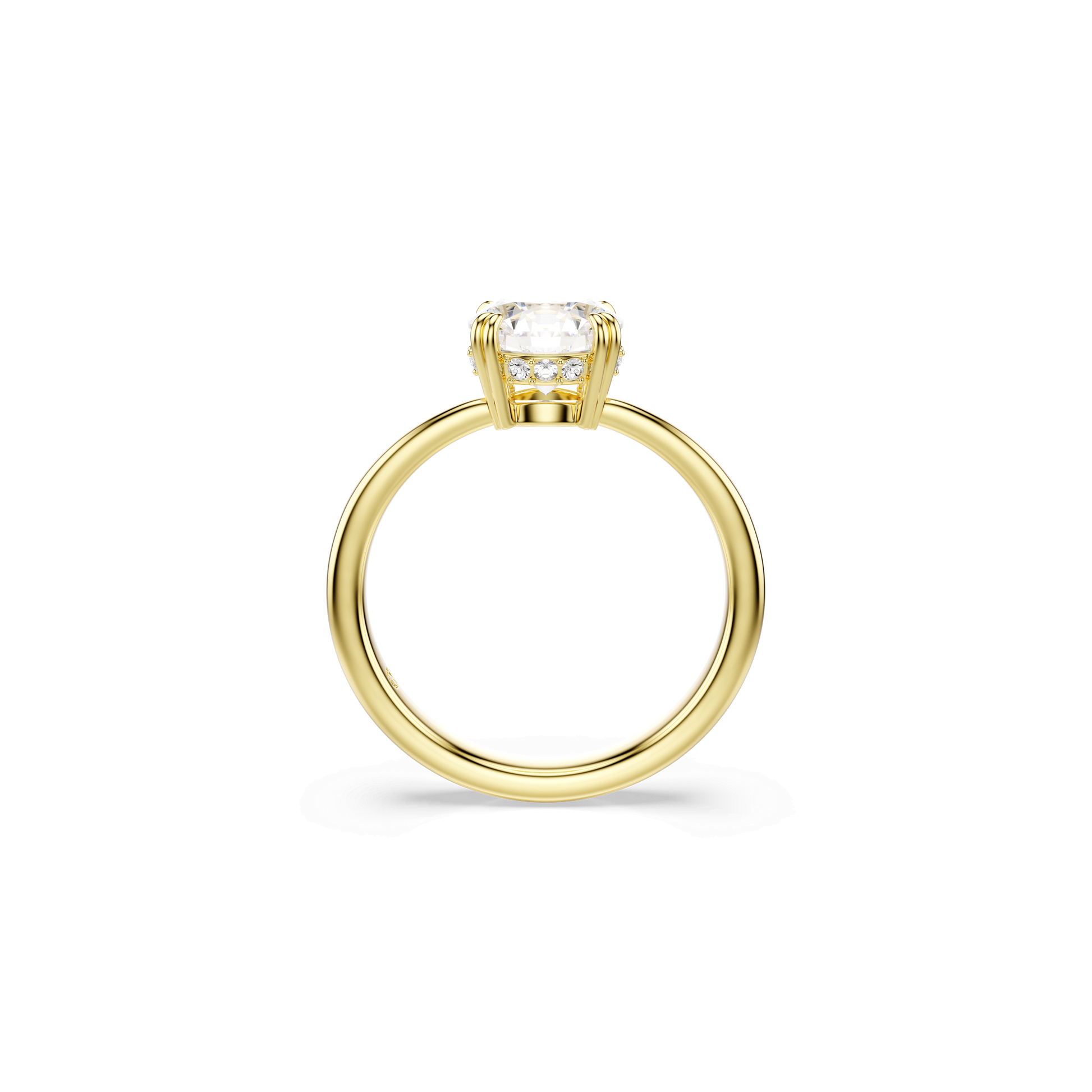 Stilla cocktail ring, Round cut, White, Gold-tone plated 5723332
