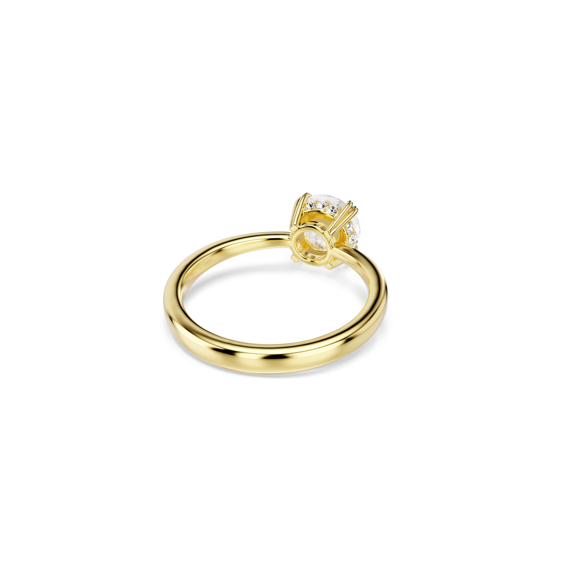 Stilla cocktail ring, Round cut, White, Gold-tone plated 5723334