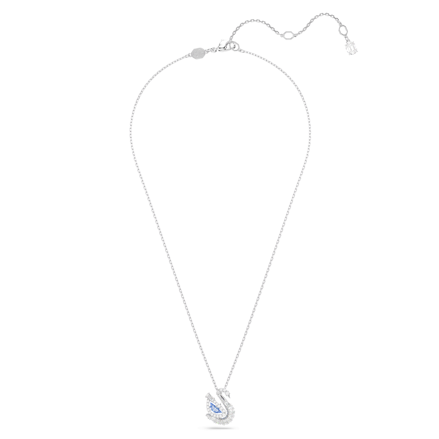 Swan pendant, Mixed cuts, Swan, Blue 5723389