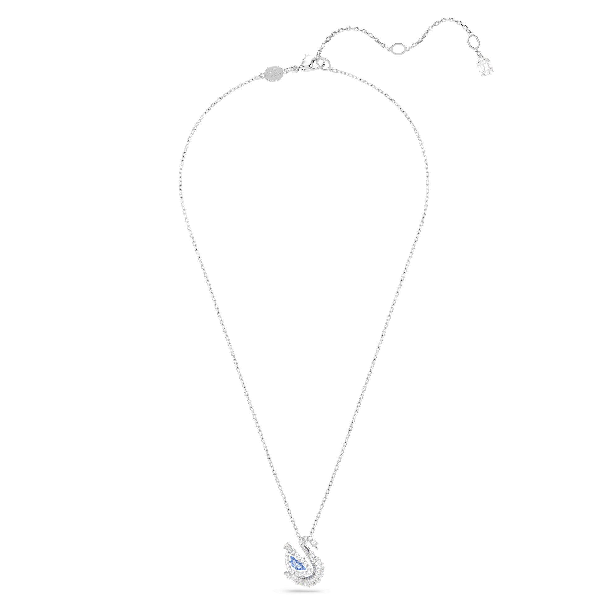 Swan pendant, Mixed cuts, Swan, Blue 5723389