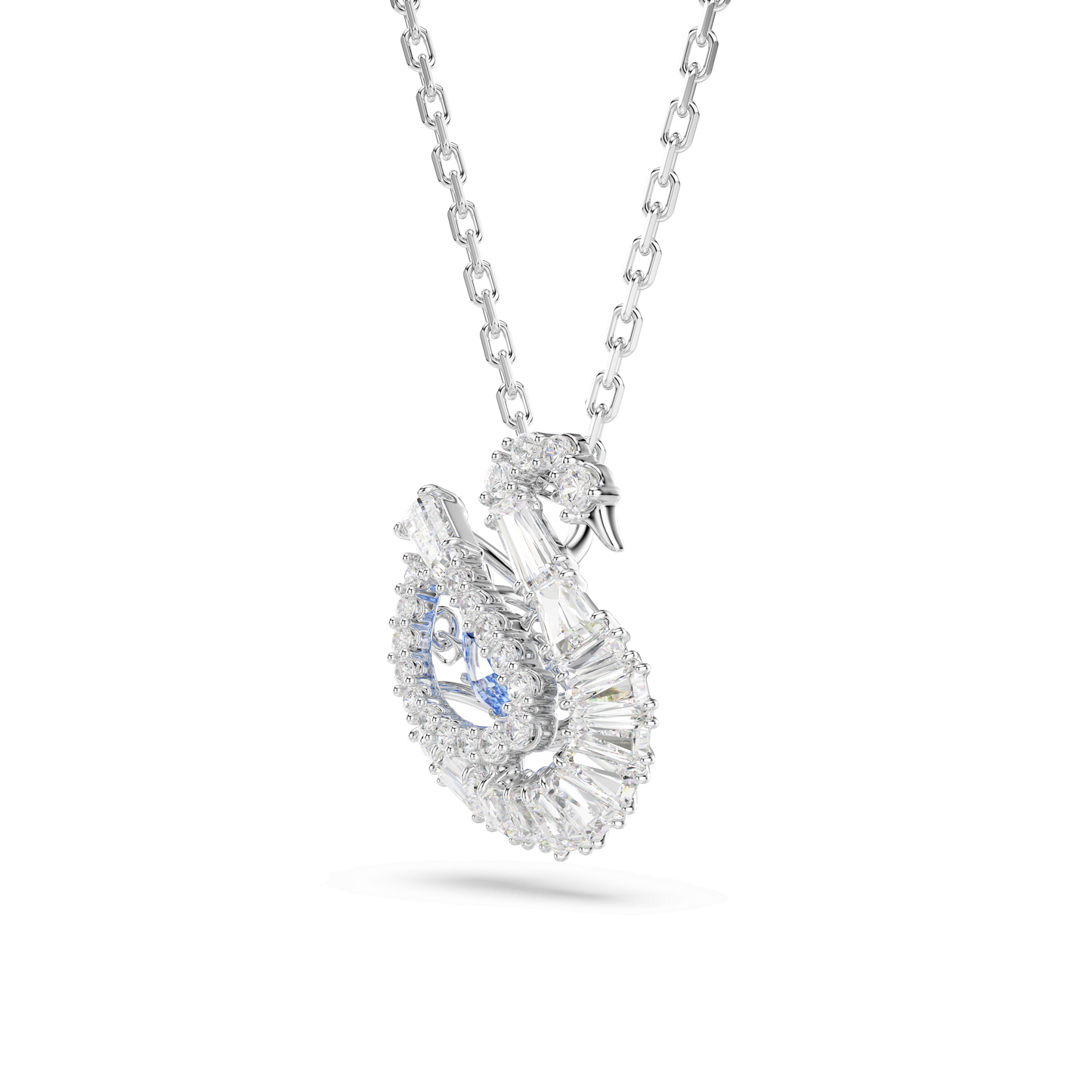 Swan pendant, Mixed cuts, Swan, Blue 5723389