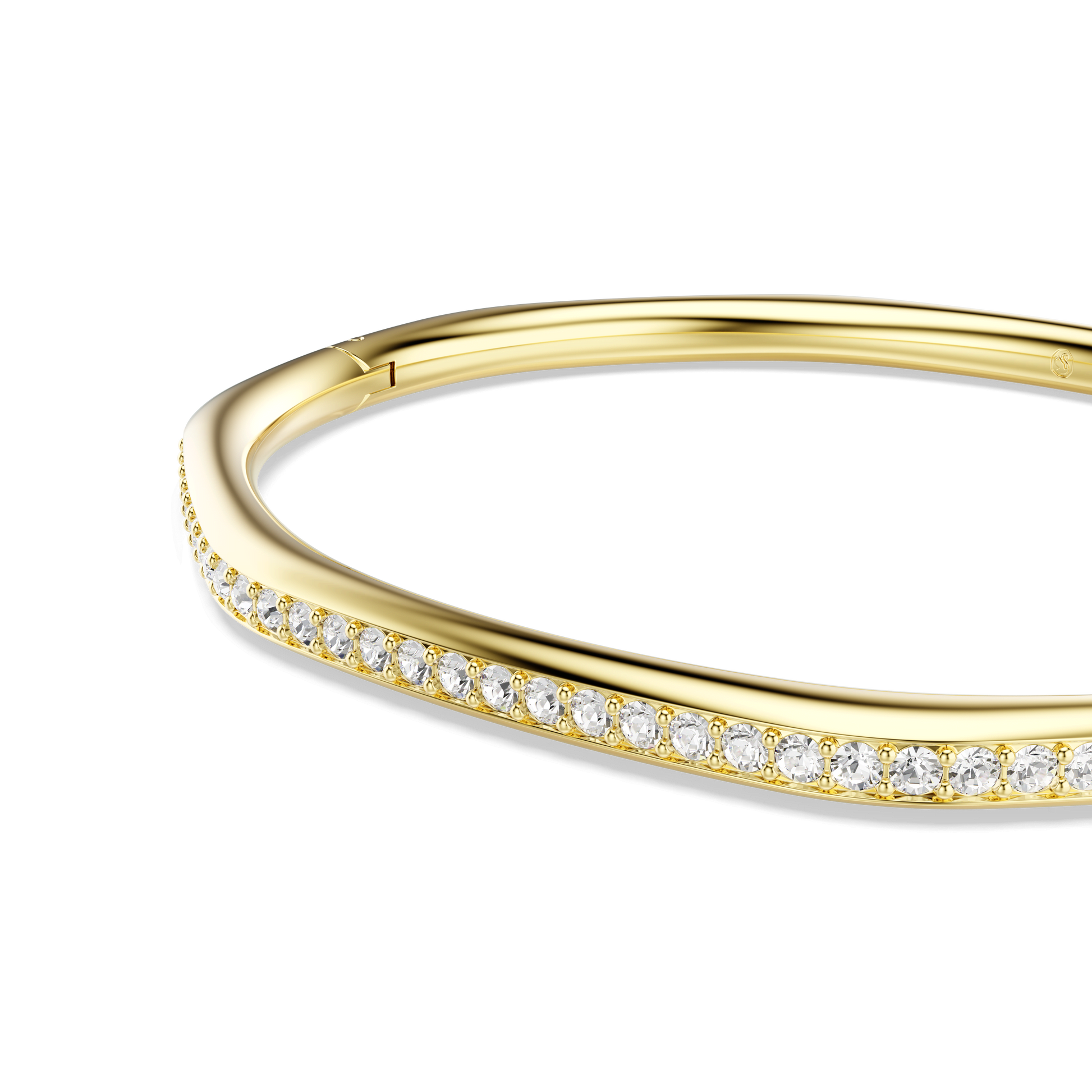 Dextera bangle, Octagon shape, Round cut, White, Gold-tone plated 5724581