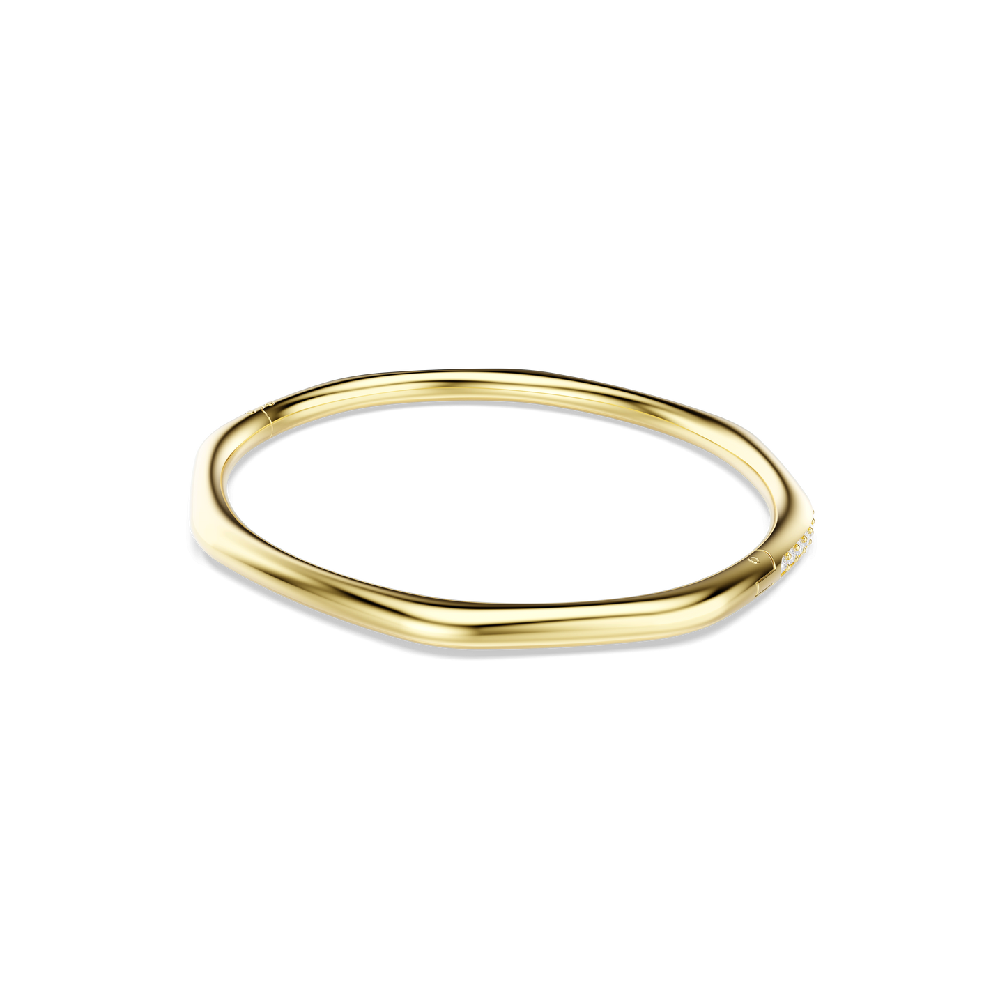 Dextera bangle, Octagon shape, Round cut, White, Gold-tone plated 5724581