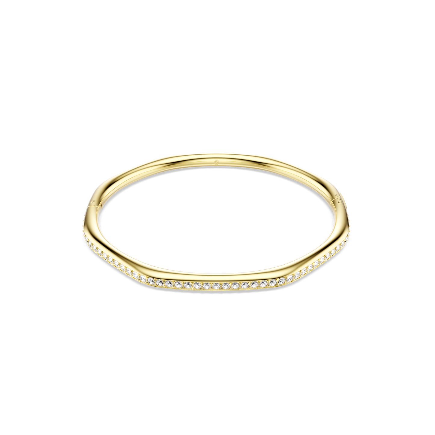 Dextera bangle, Octagon shape, Round cut, White, Gold-tone plated 5724582