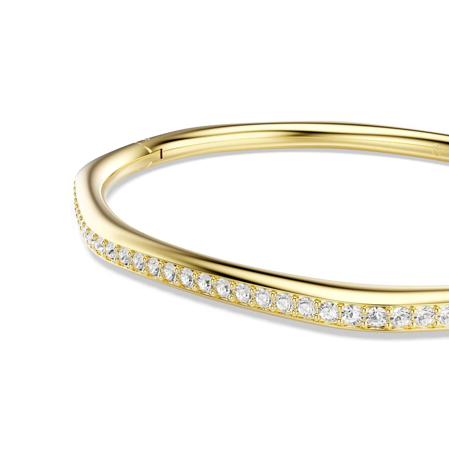 Dextera bangle, Octagon shape, Round cut, White, Gold-tone plated 5724582