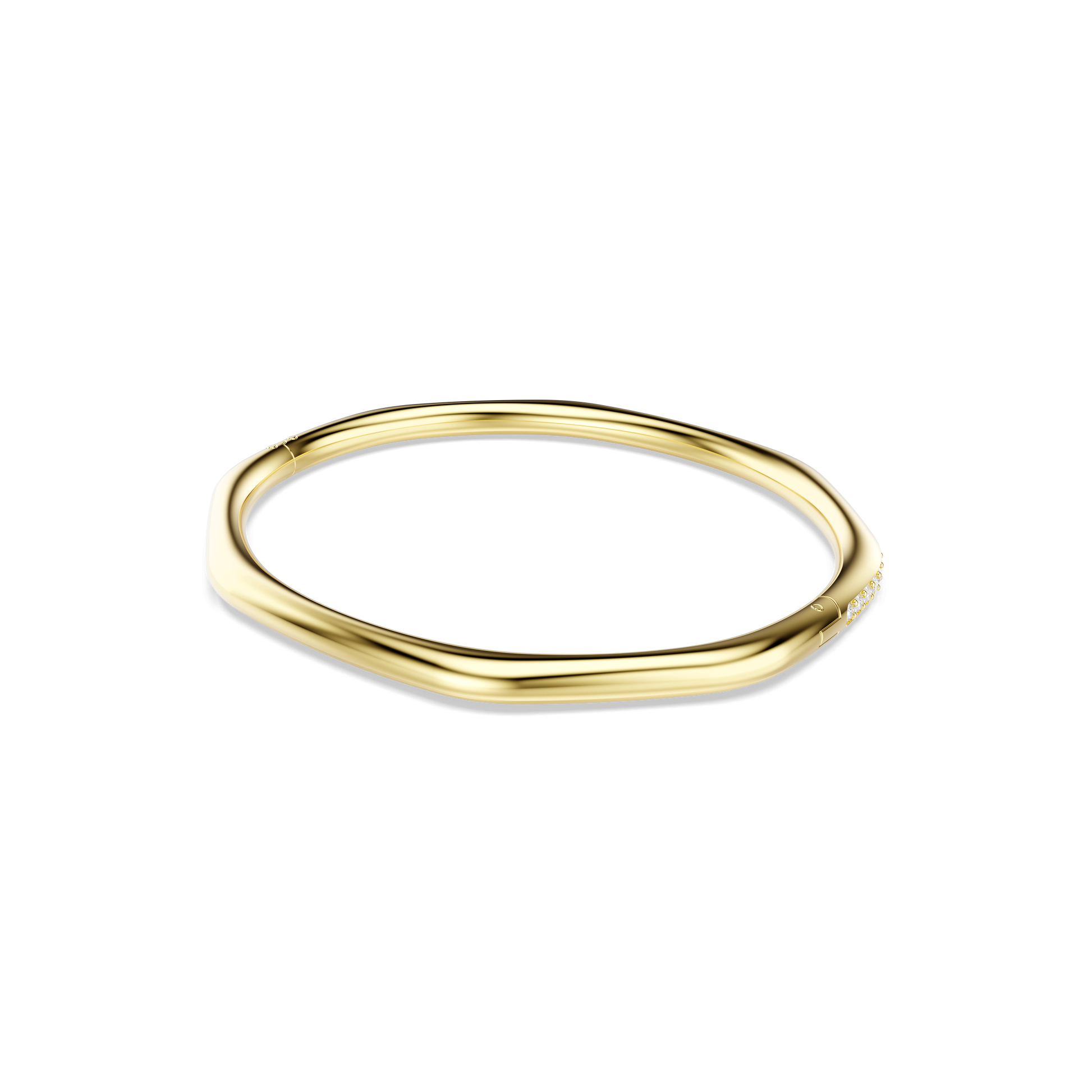 Dextera bangle, Octagon shape, Round cut, White, Gold-tone plated 5724582