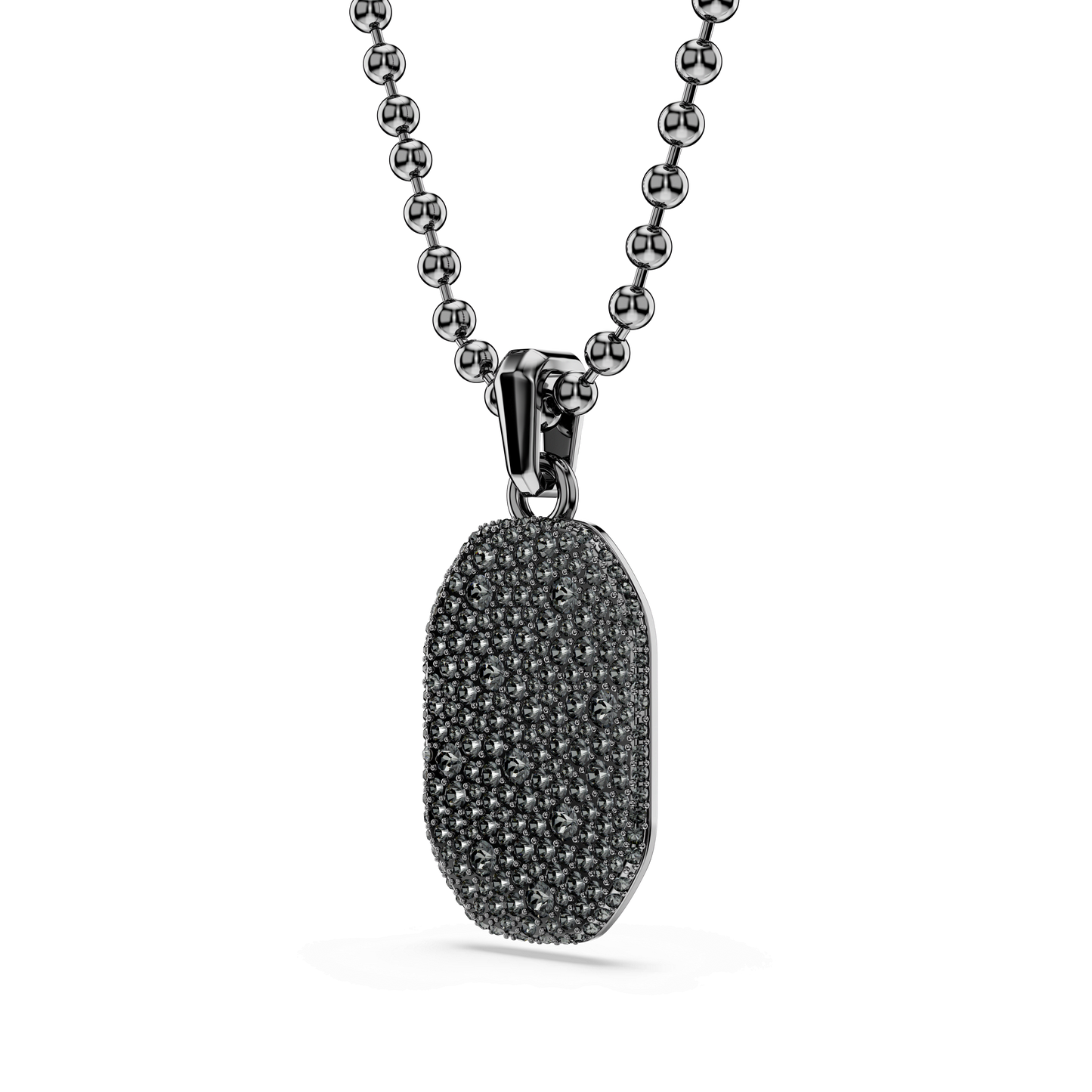 Dextera pendant, Octagon shape, Round cut, Black, Ruthenium plated 5724595