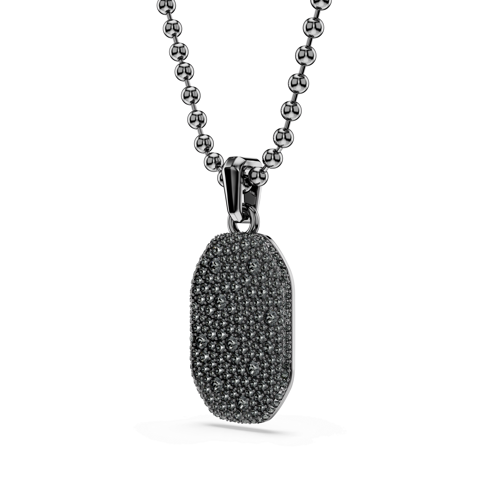 Dextera pendant, Octagon shape, Round cut, Black, Ruthenium plated 5724595
