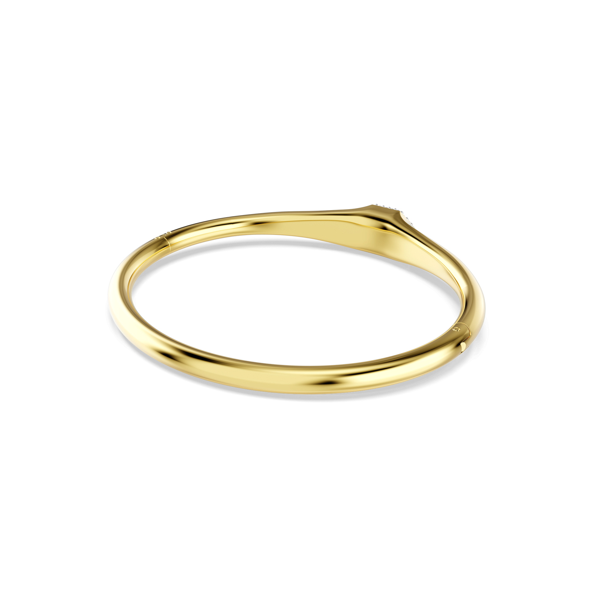 Dextera bangle, Round cut, White, Gold-tone plated 5724597