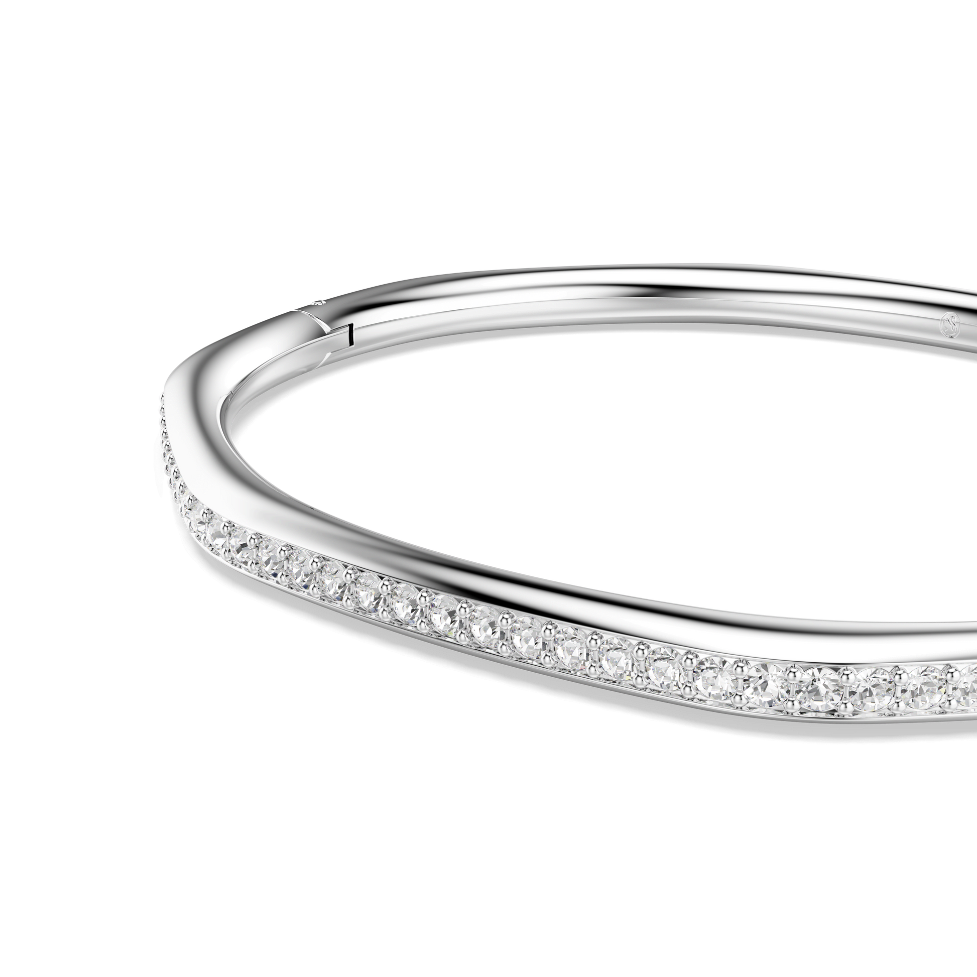 Dextera bangle, Octagon shape, Round cut, White, Rhodium plated 5725221