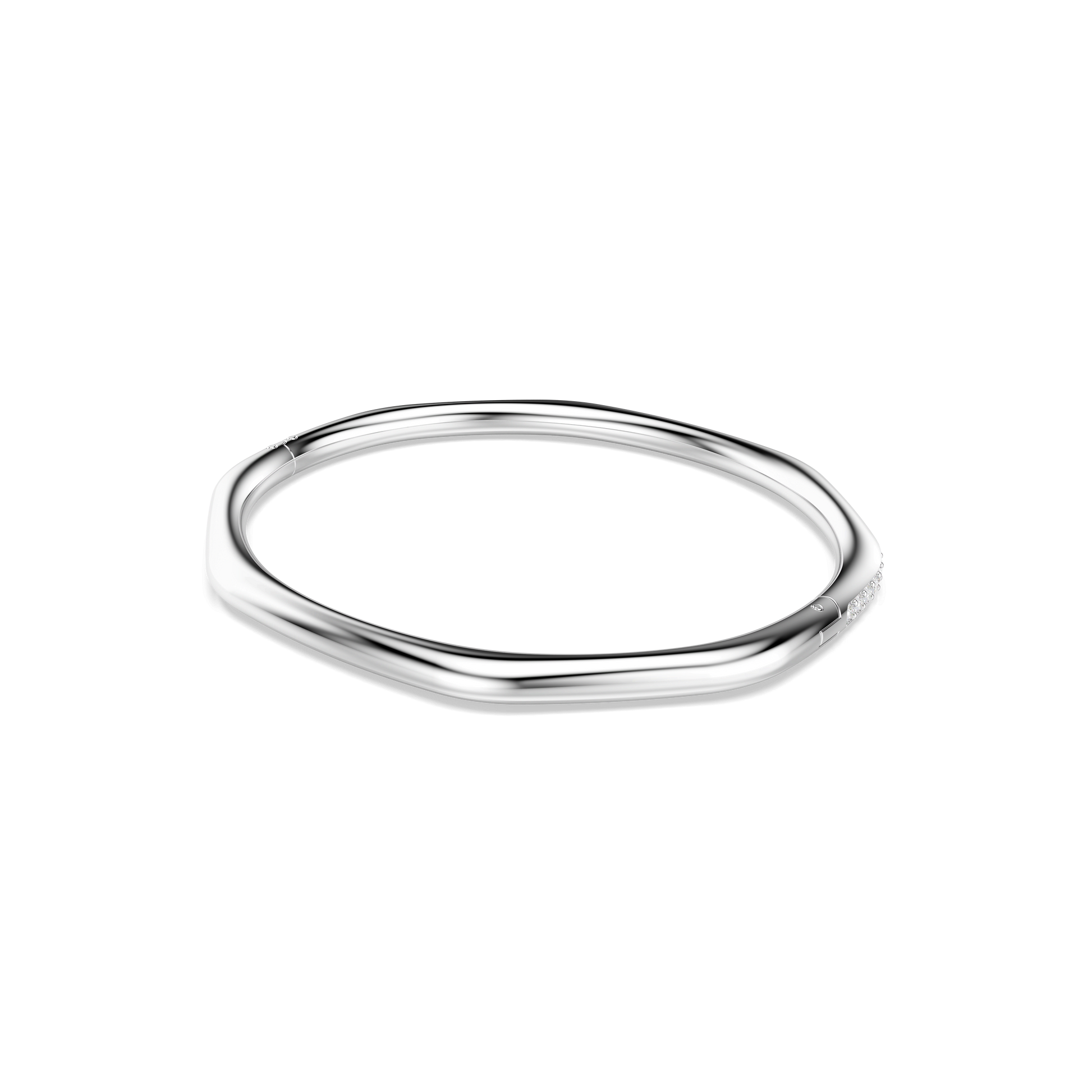 Dextera bangle, Octagon shape, Round cut, White, Rhodium plated 5725221