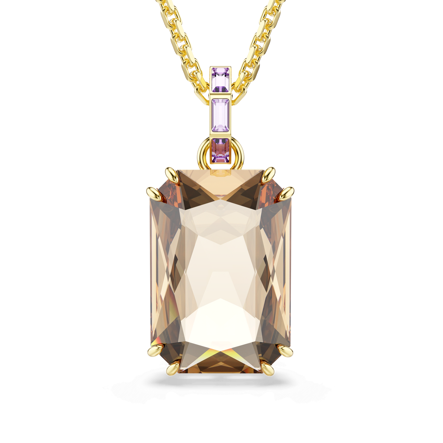 Millenia pendant, Octagon cut, Caramel, Gold-tone plated 5725752