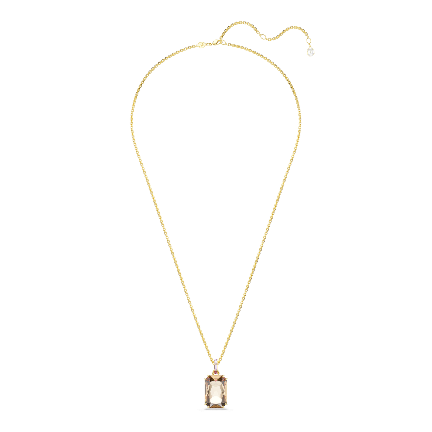 Millenia pendant, Octagon cut, Caramel, Gold-tone plated 5725752