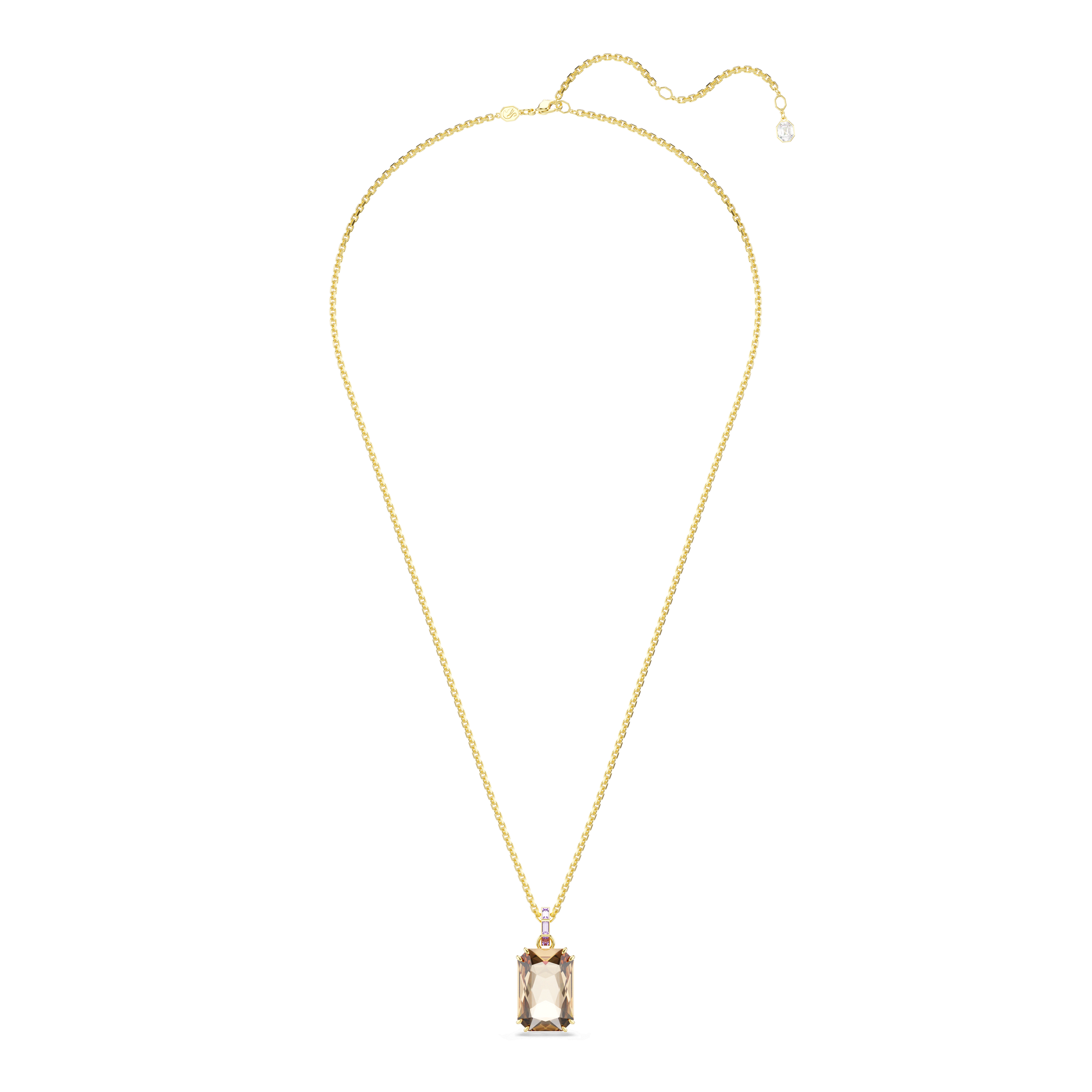 Millenia pendant, Octagon cut, Caramel, Gold-tone plated 5725752