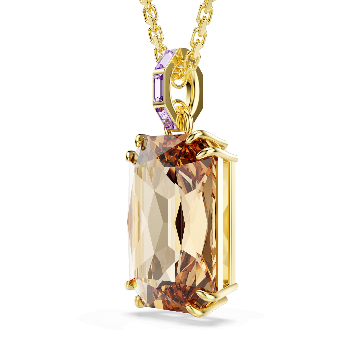 Millenia pendant, Octagon cut, Caramel, Gold-tone plated 5725752