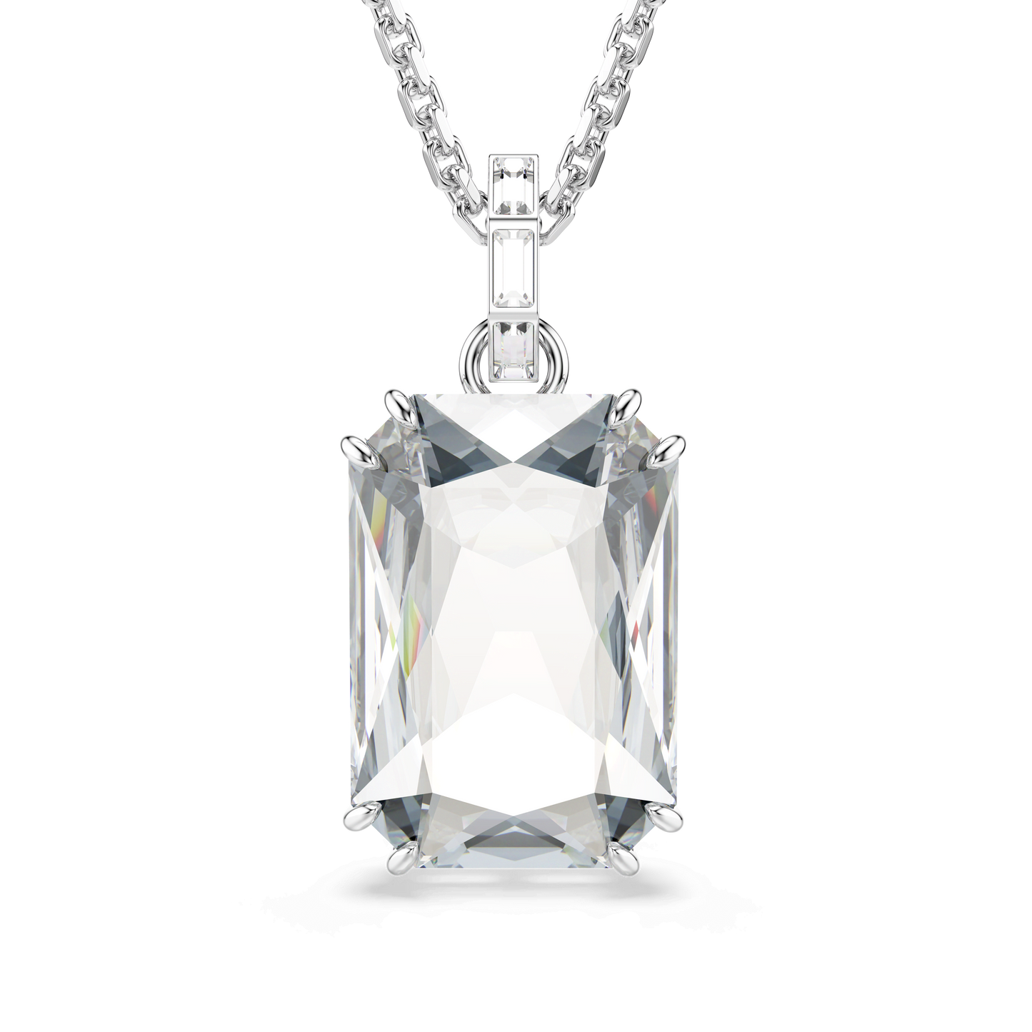 Millenia pendant, Octagon cut, White, Rhodium plated 5725768