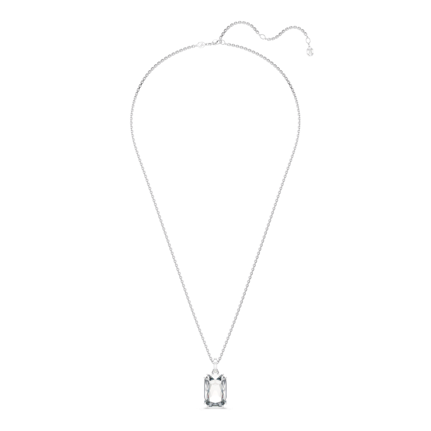 Millenia pendant, Octagon cut, White, Rhodium plated 5725768