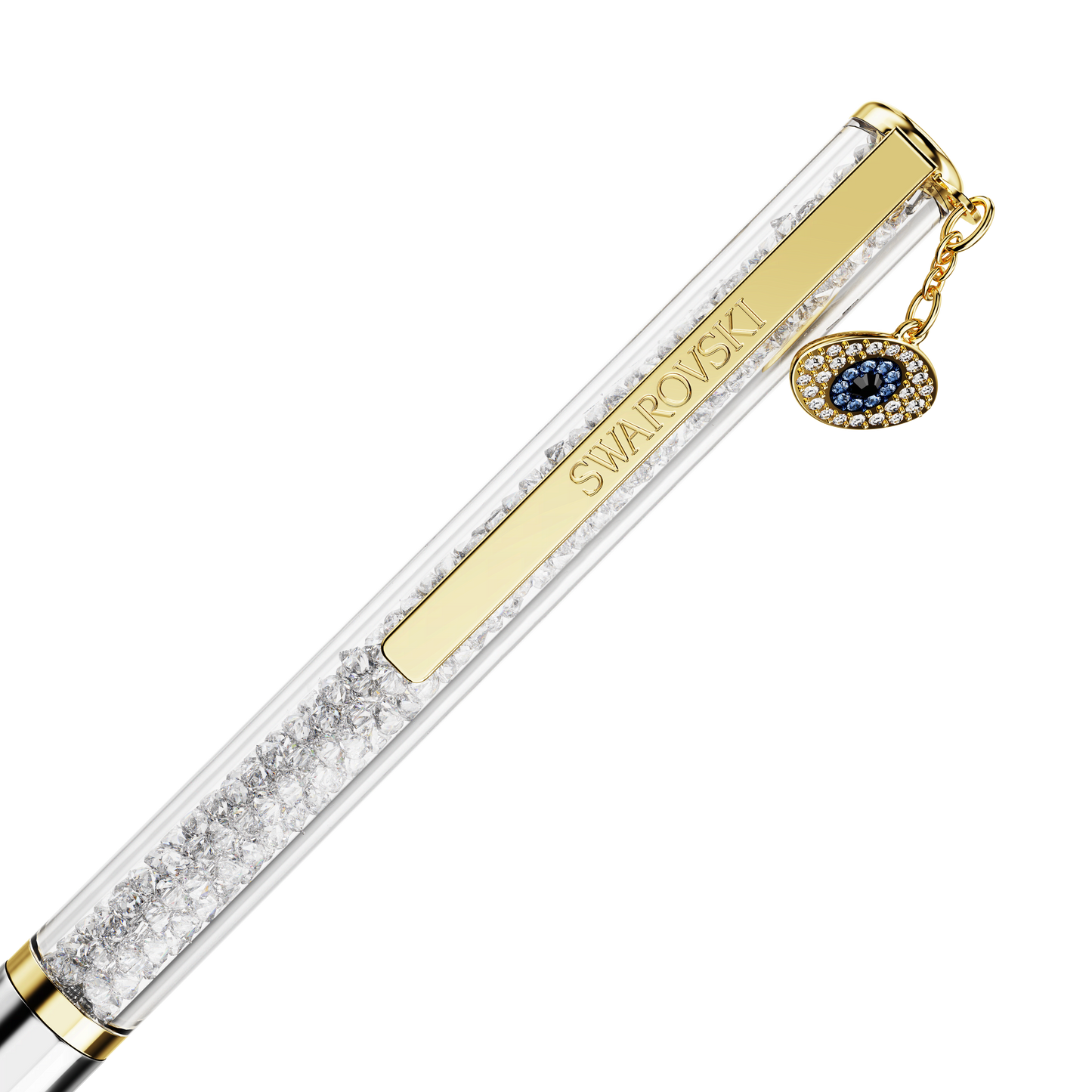Crystalline ballpoint pen, Evil eye, Gold tone, Mixed metal finish 5728729
