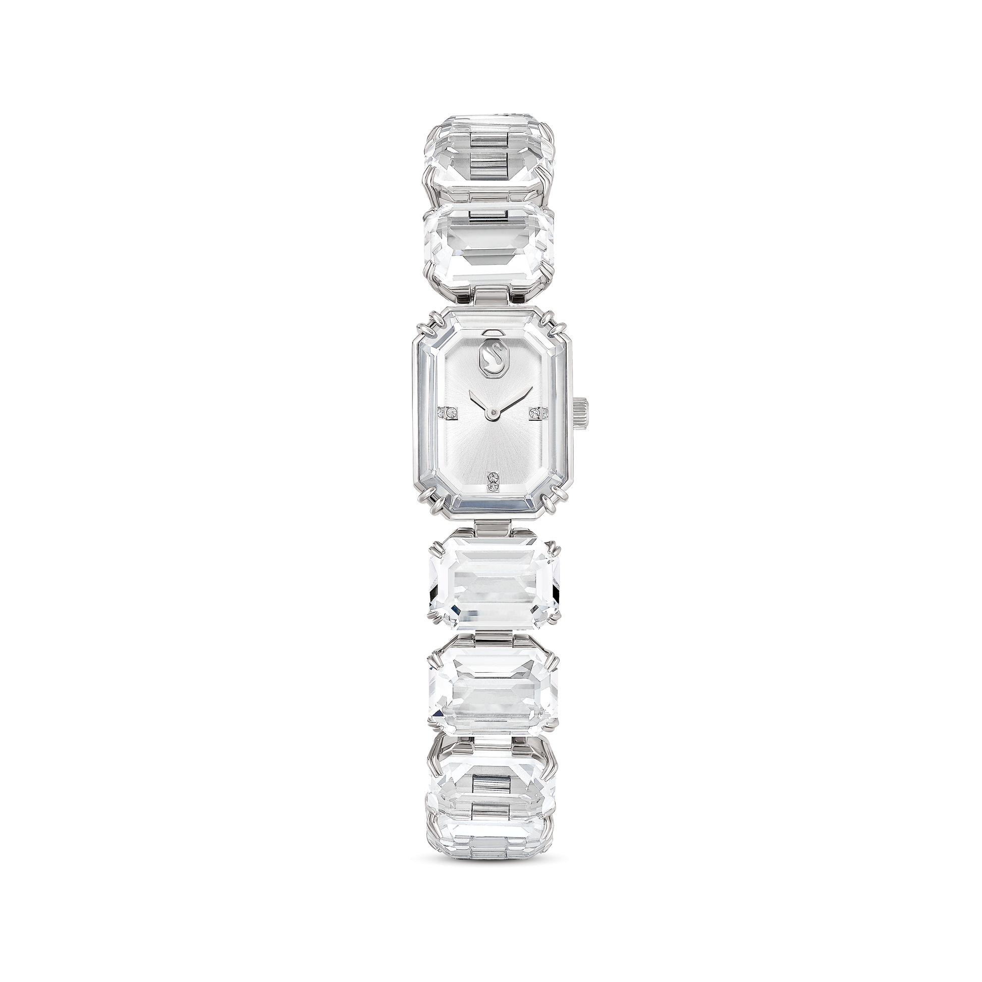 Watch, Octagon cut bracelet, White, Stainless steel 5729182
