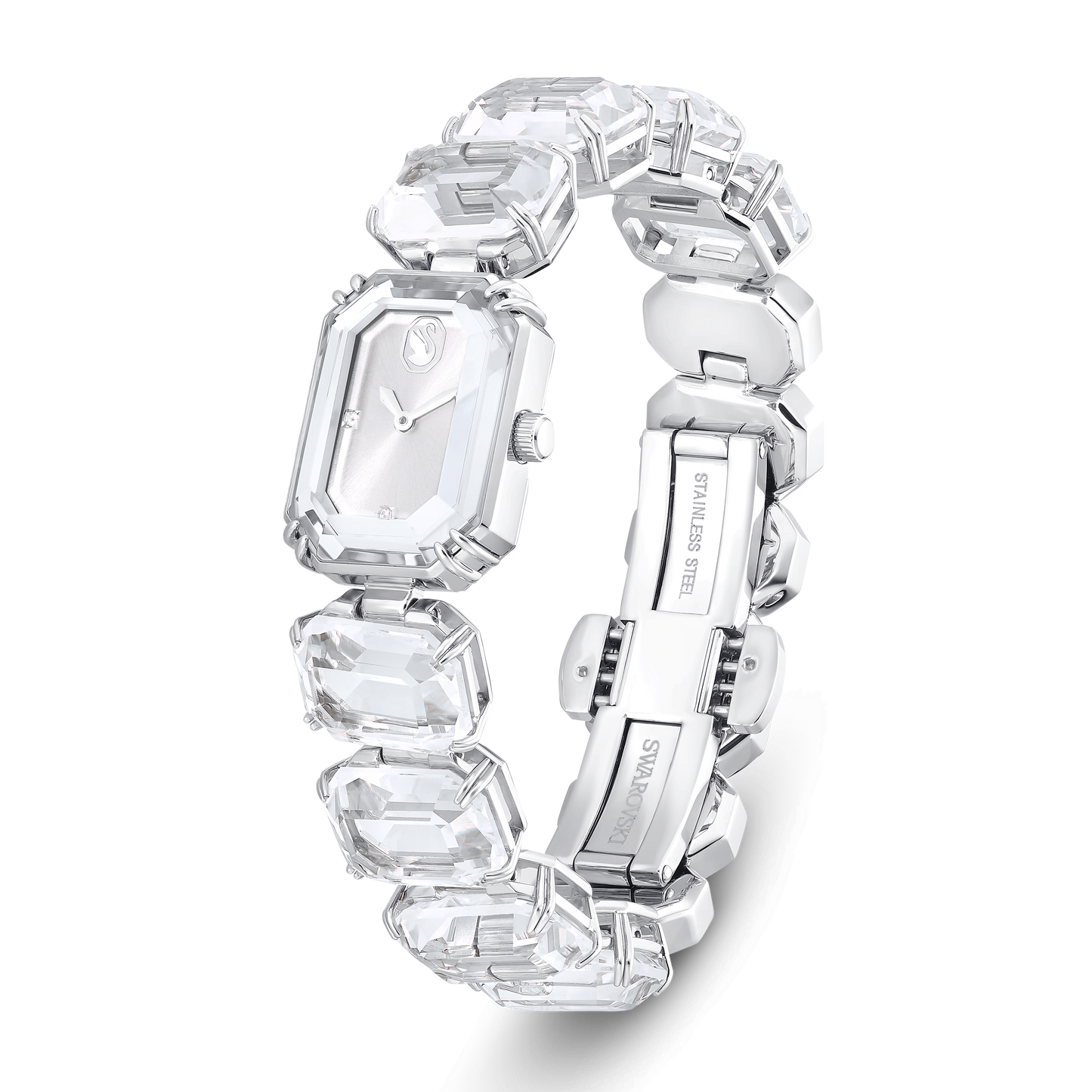 Watch, Octagon cut bracelet, White, Stainless steel 5729182