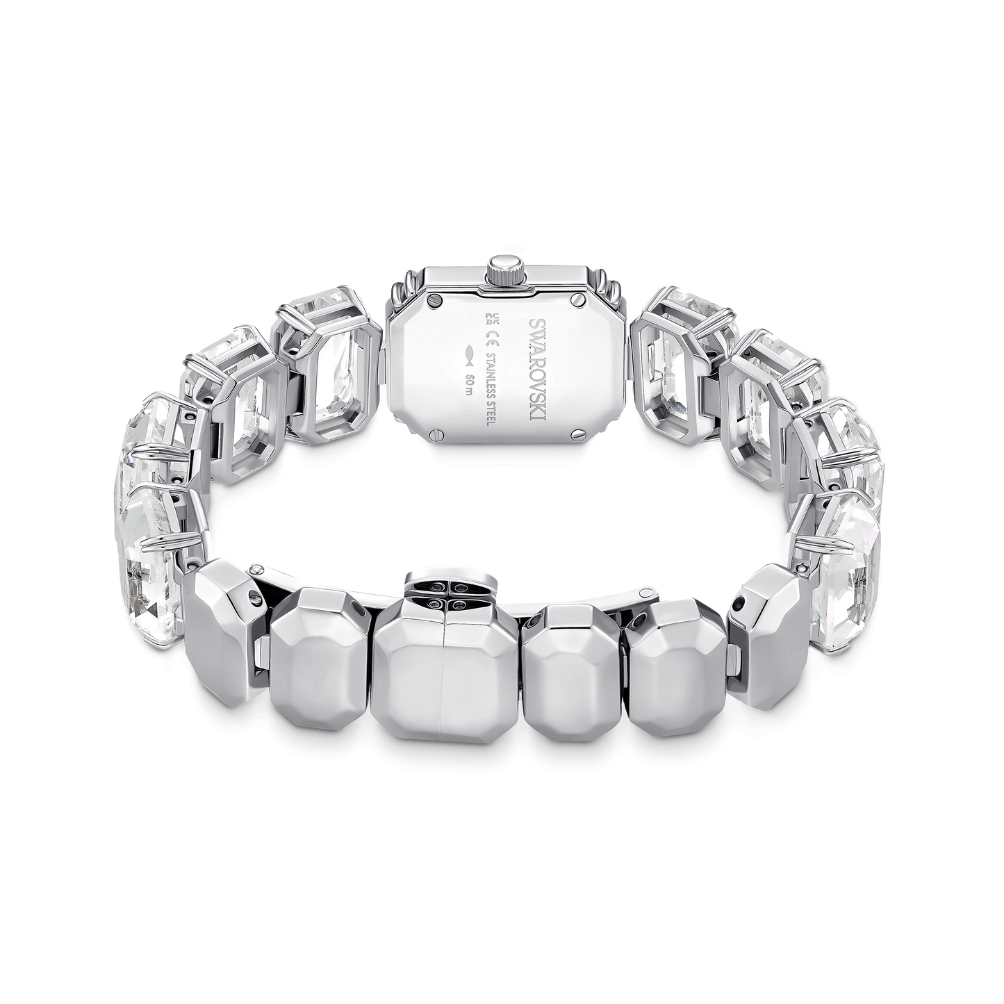 Watch, Octagon cut bracelet, White, Stainless steel 5729182