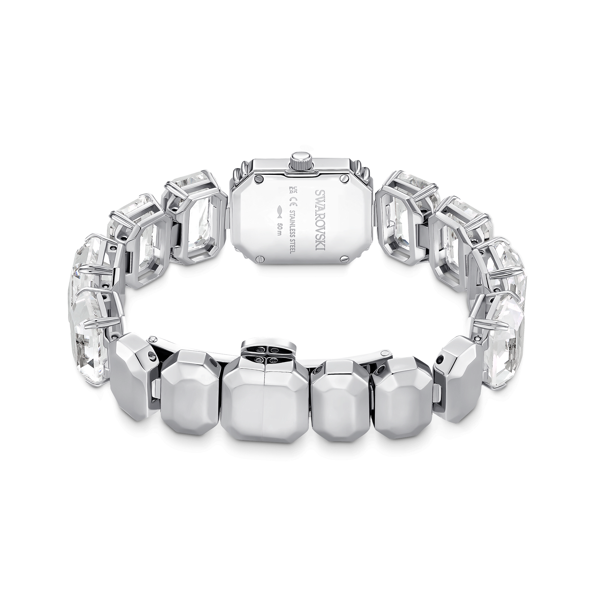 Watch, Octagon cut bracelet, White, Stainless steel 5729182