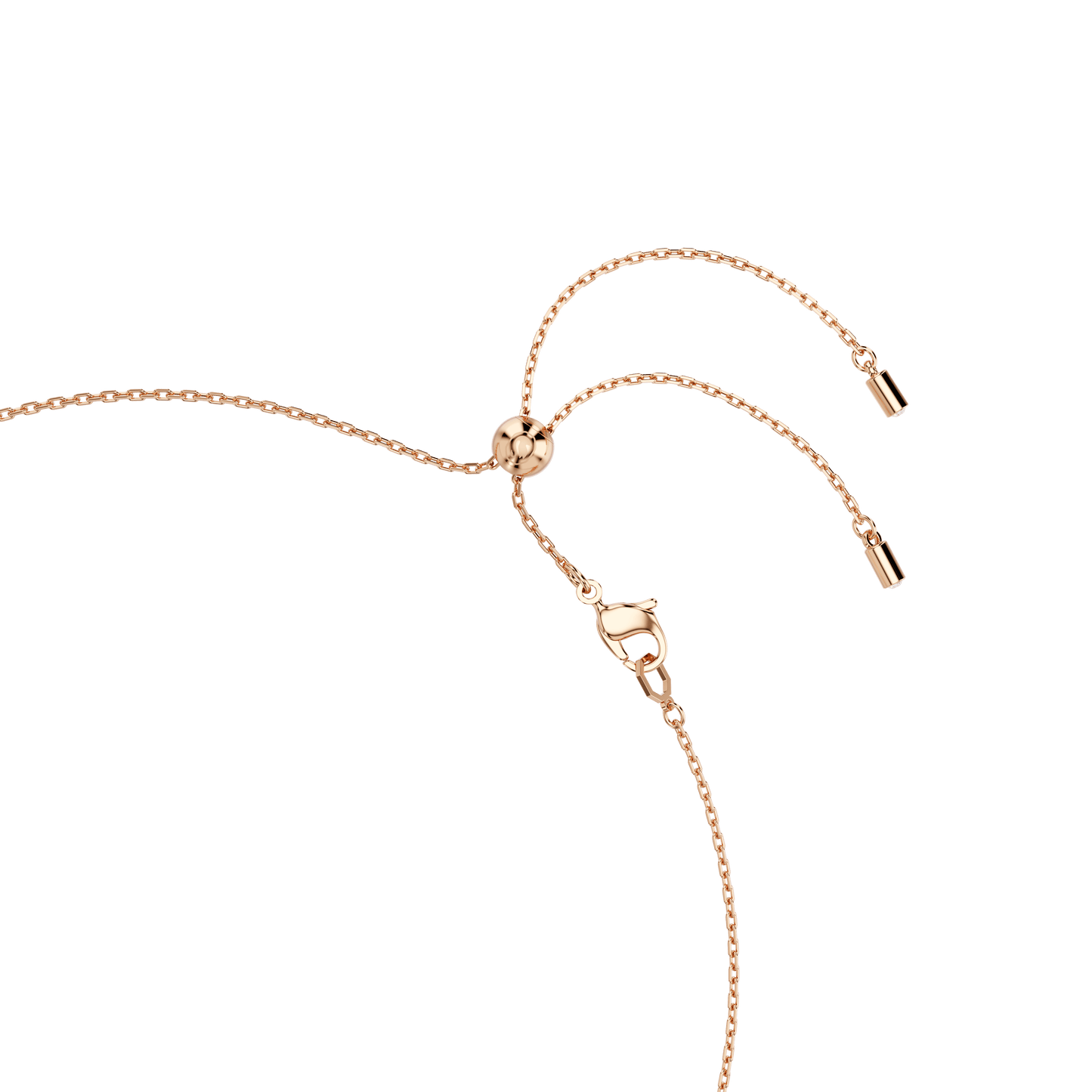 Constella necklace, Crystal pearl, Round cuts, White, Rose gold-tone plated 5729504
