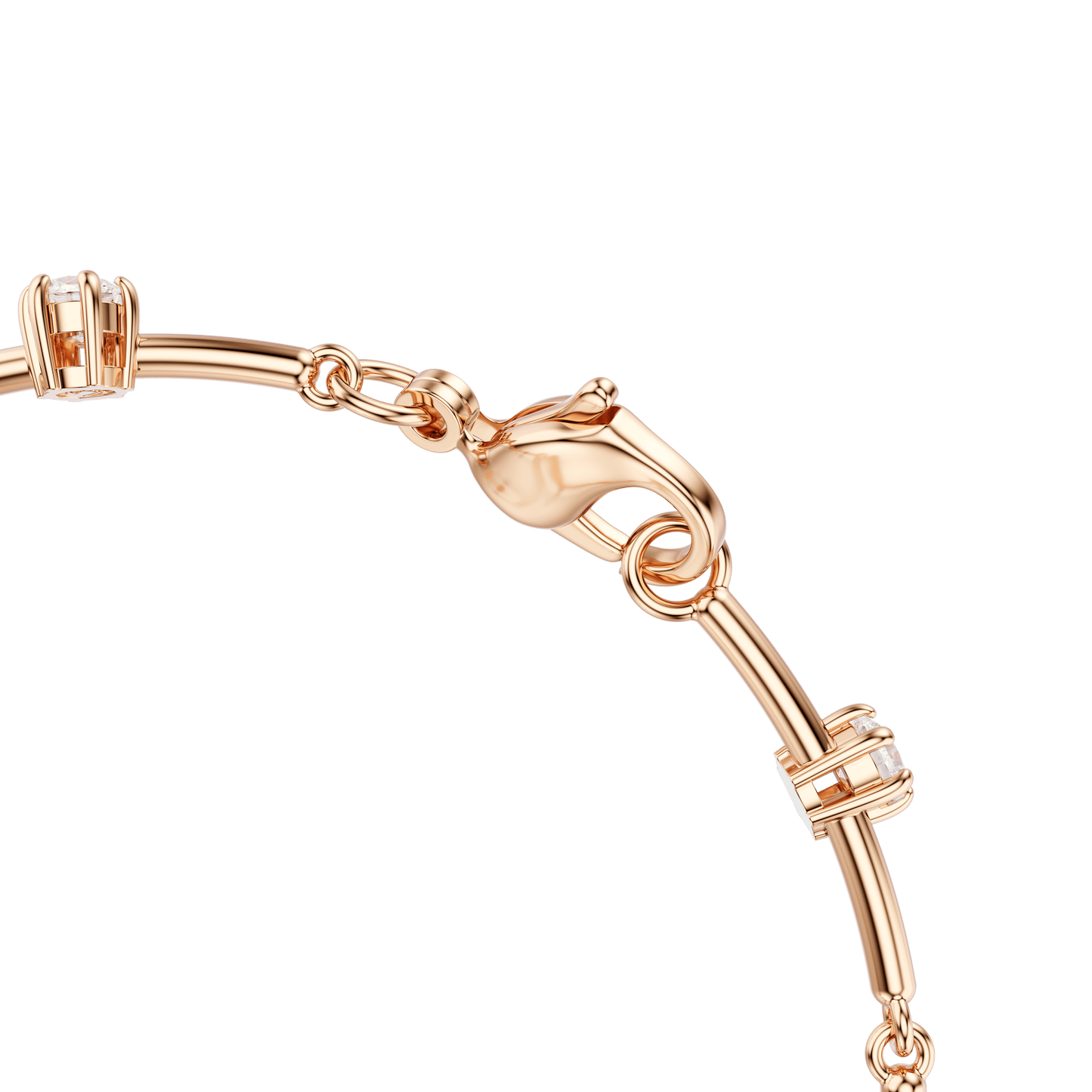 Constella bracelet, Crystal pearl, Round cuts, White, Rose gold-tone plated 5729505