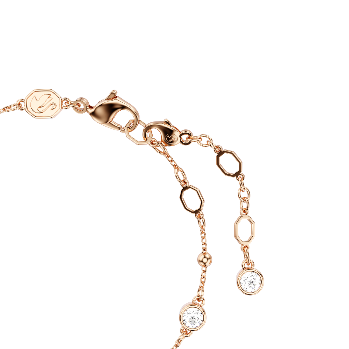 Imber bracelet, Round cut, White, Rose gold-tone plated 5730677