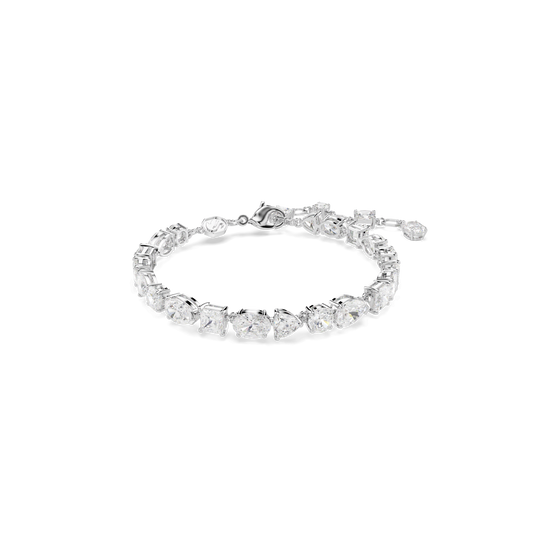 Mesmera bracelet, Mixed cuts, White, Rhodium plated 5731959